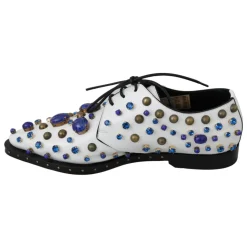 Elegante weie Lederschuhe mit Kristallen