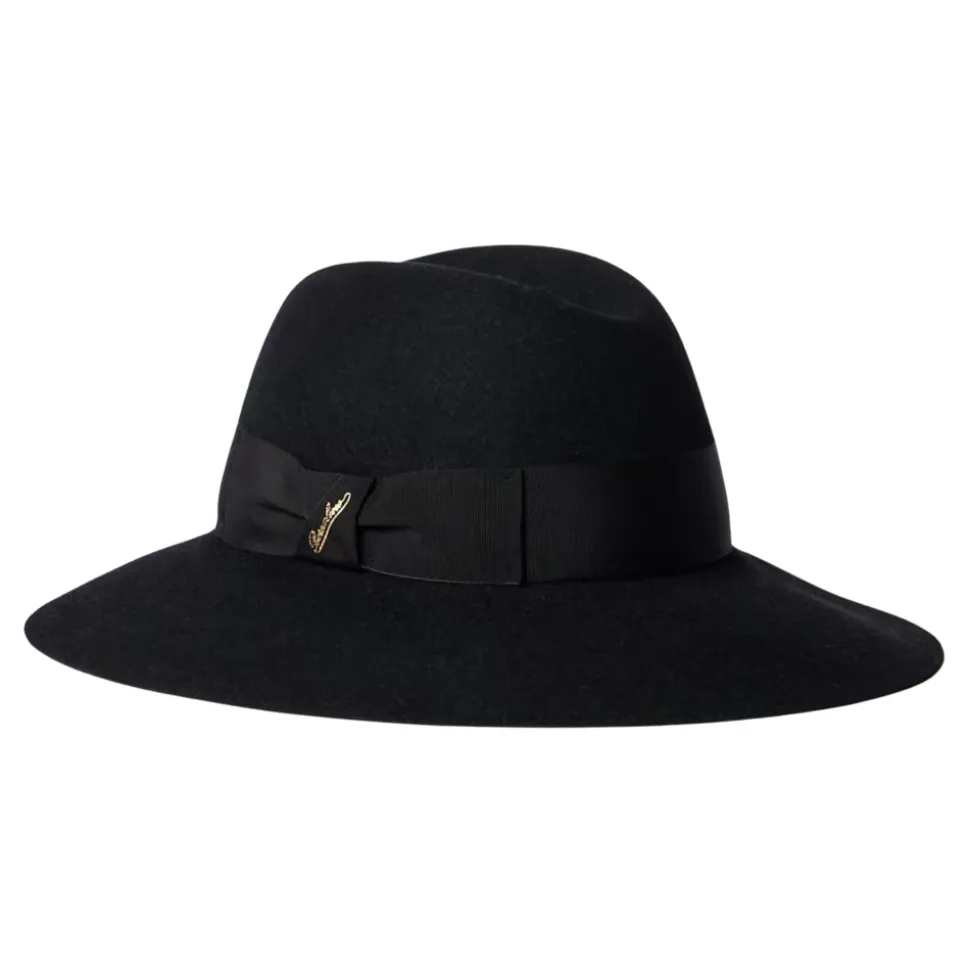 Eleganter Claudette Schwarzer Hut