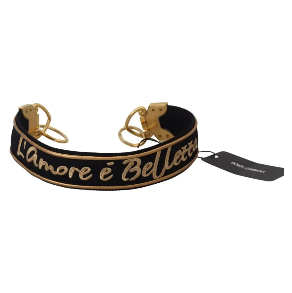 Eleganter Gold-Schwarzer Schultergurt