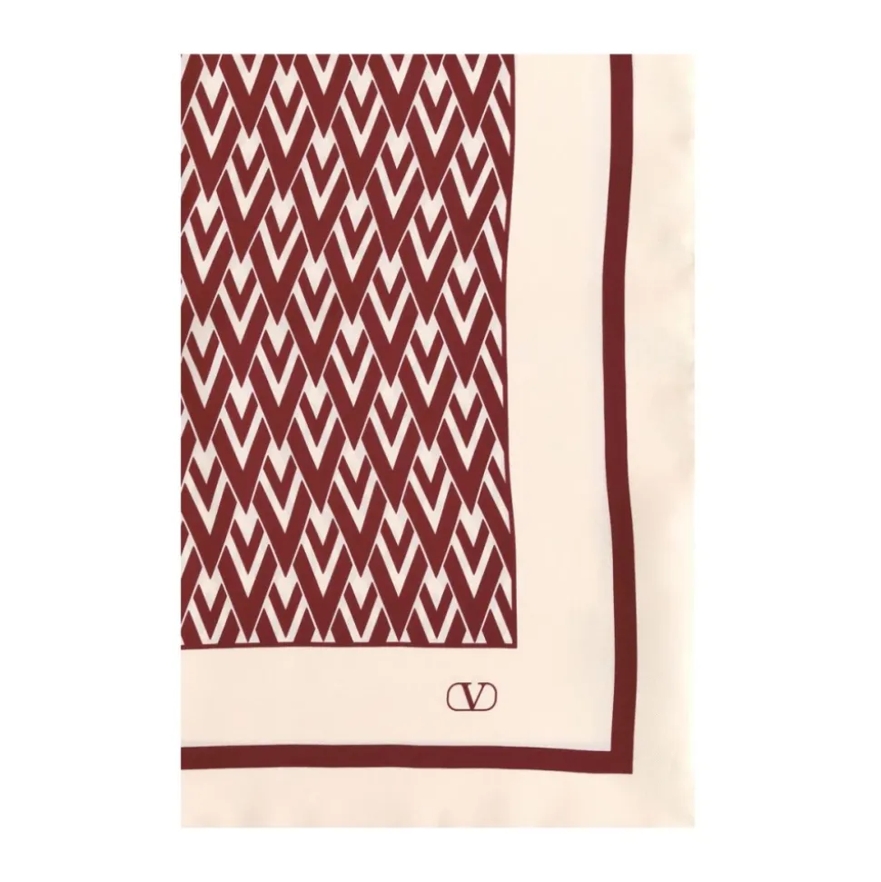 Eleganter Seidenschal mit VLogo-Druck