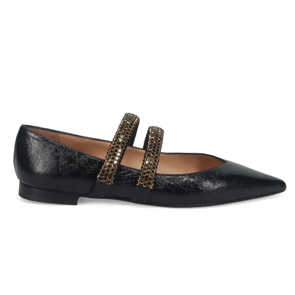 Eleganter Spitzer Schwarzer Schuh