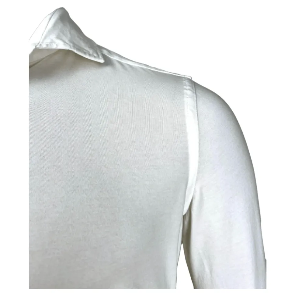Elegantes weißes Jerseyhemd