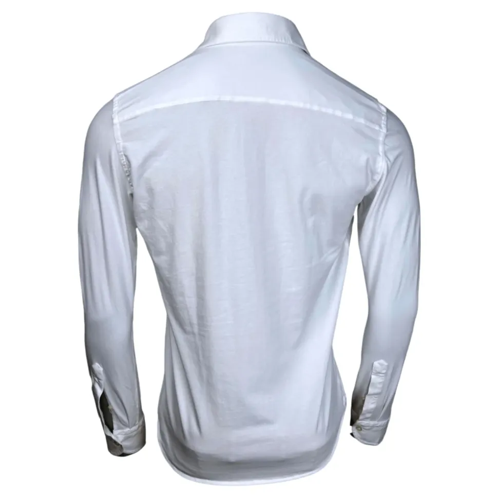 Elegantes weißes Jerseyhemd