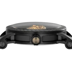 Empire Herrenuhr Schwarz Stahl 3D Medusa Logo