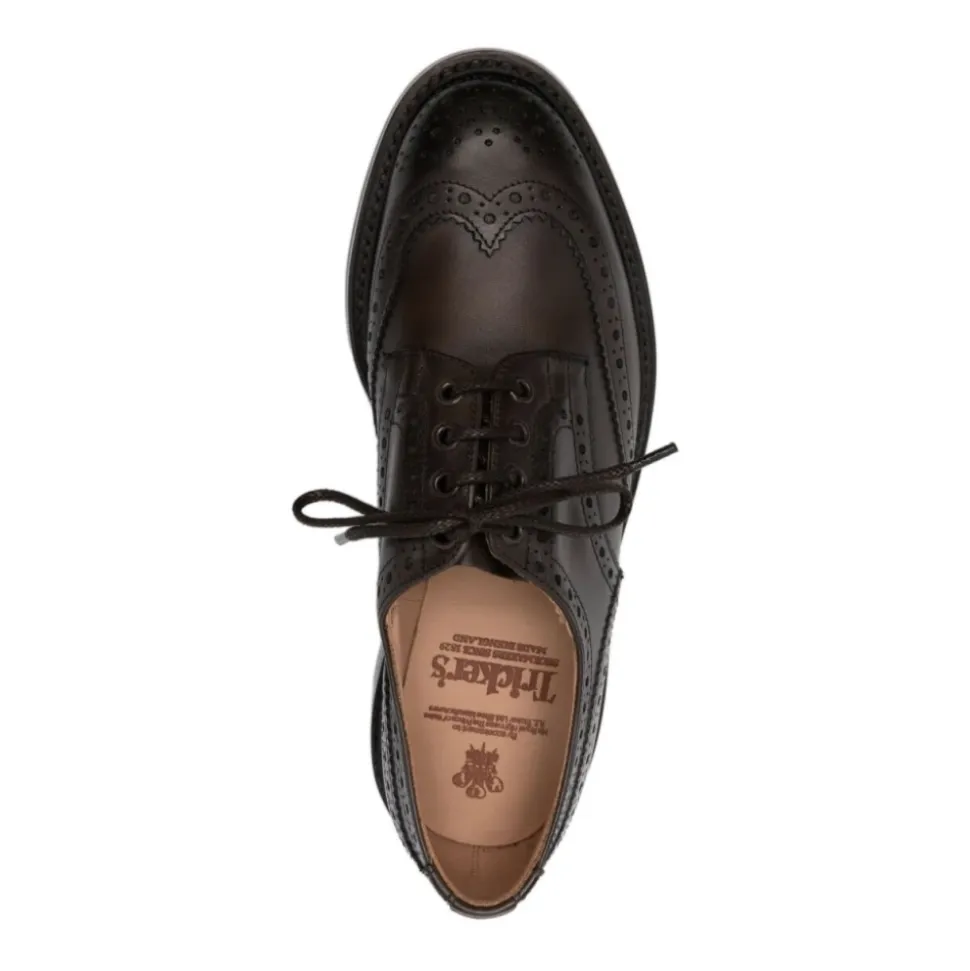 Espresso Gebrannte Schnürschuhe