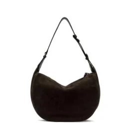Essentielle Nubukleder Hobo Schultertasche