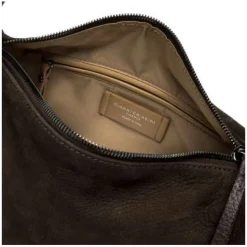 Essentielle Nubukleder Hobo Schultertasche