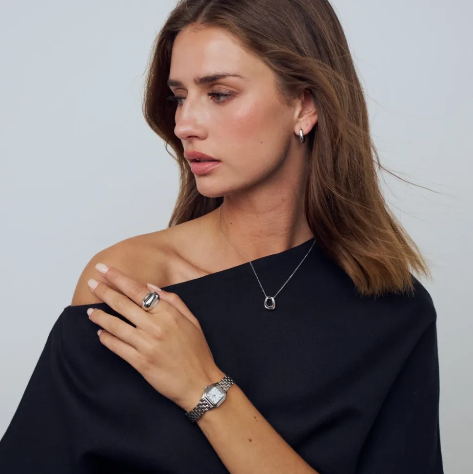 Fiorella Edelstahl Uhr mit Saphirglas