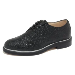 Flache Lederschuhe mit Schnürung