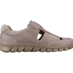 Flache Sandalen mit Klettverschluss