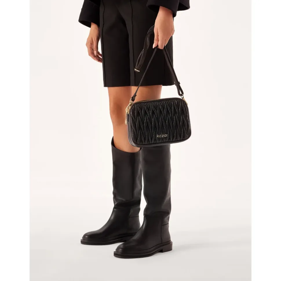 Flache Slipper-Boots aus Leder
