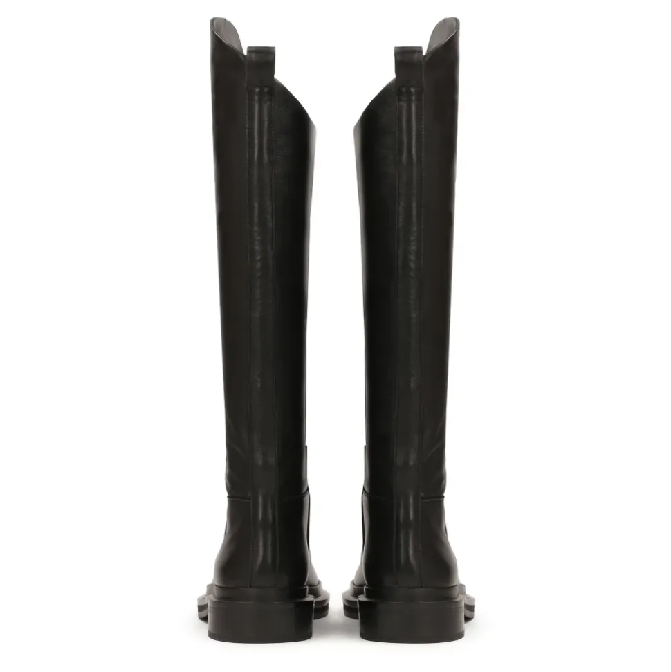Flache Slipper-Boots aus Leder