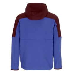 Fleece Hoodie Full-zip Jacke Wein/Blau