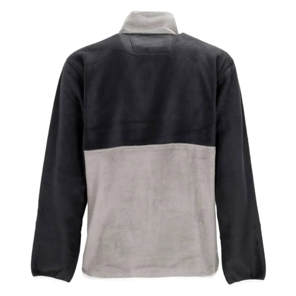 Fleecejacke mit durchgehendem Reißverschluss Schwarz/Grau
