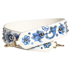 Floral Leder Schulterriemen mit Nieten
