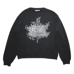 Fluoreszierendes schwarzes Logo-Sweatshirt
