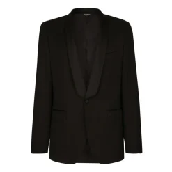 Formeller Blazer, Schwarze Einreihige Abendjacke