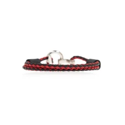 Gancini Two-Tone Geflochtenes Lederarmband