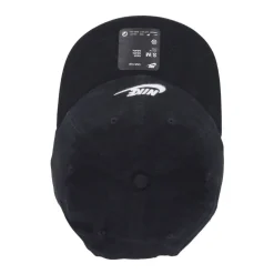 Gebogener Schirm Gewaschene Kappe Schwarz/Weiß