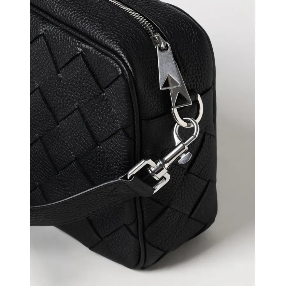 Geflochtene Lederschultertasche