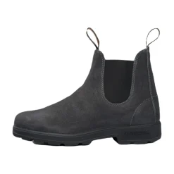 Gefütterte, rustikale schwarze Chelsea Boots