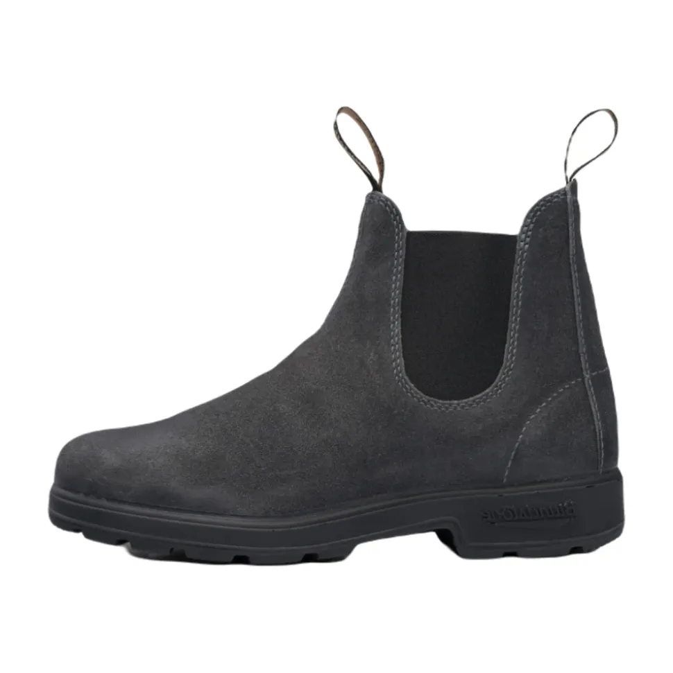 Gefütterte, rustikale schwarze Chelsea Boots