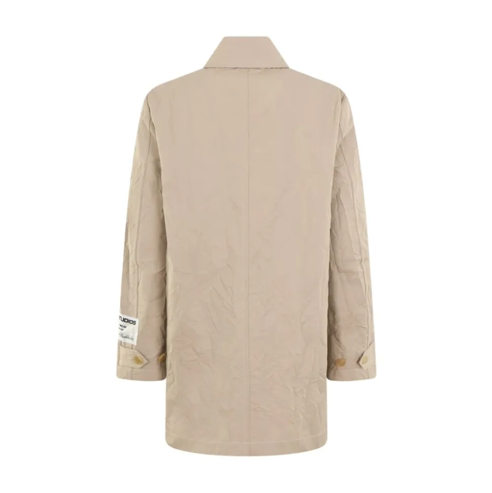 Geknitterter Trenchcoat