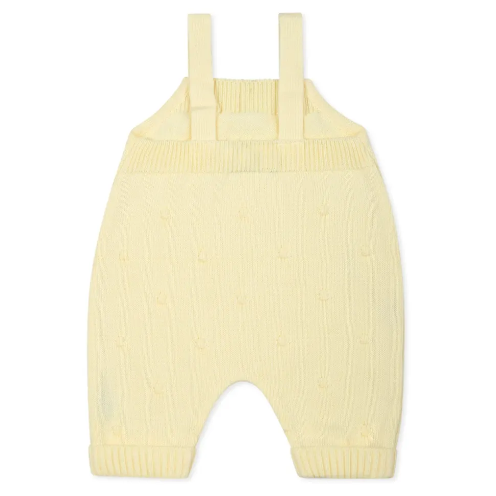Gelbe gepunktete Baumwoll Latzhose