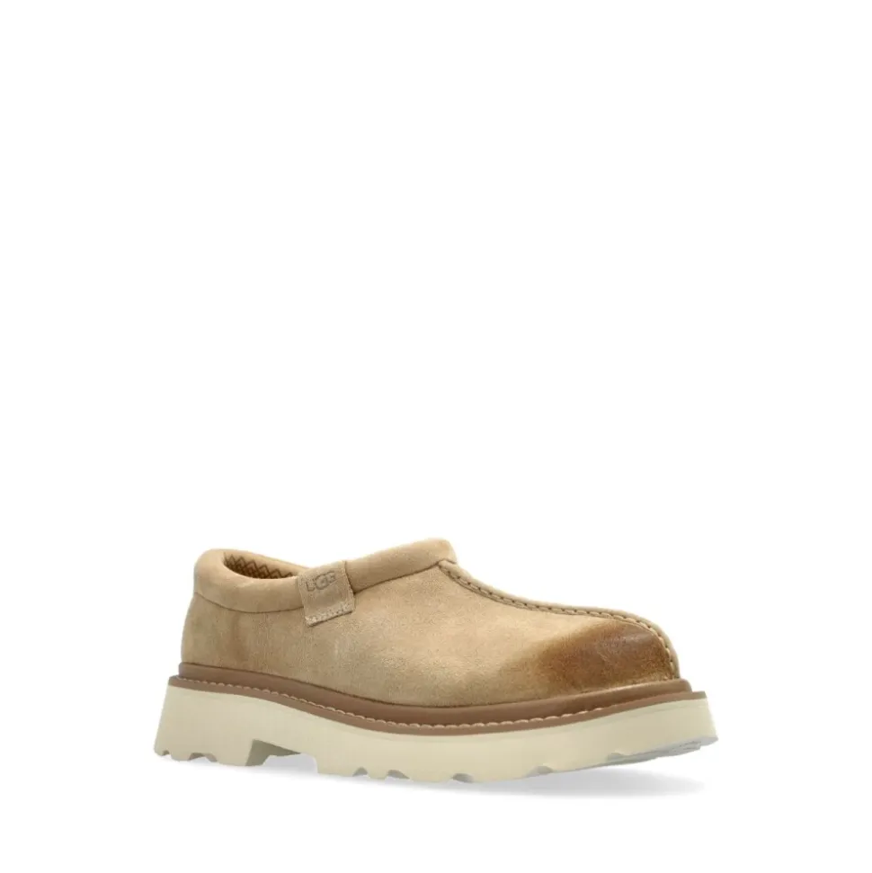 Gelbe Wildleder Lug Loafer Schuhe