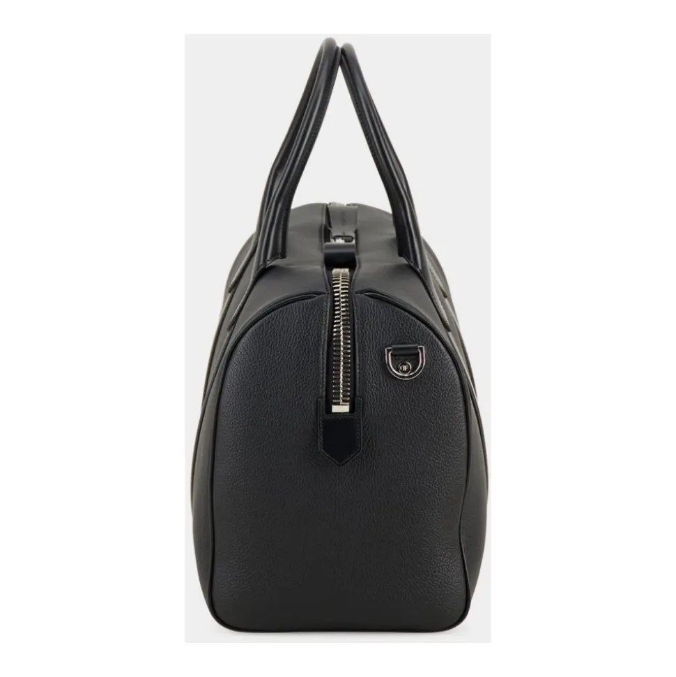Genarbtes Leder Medium Duffle mit weiter Öffnung