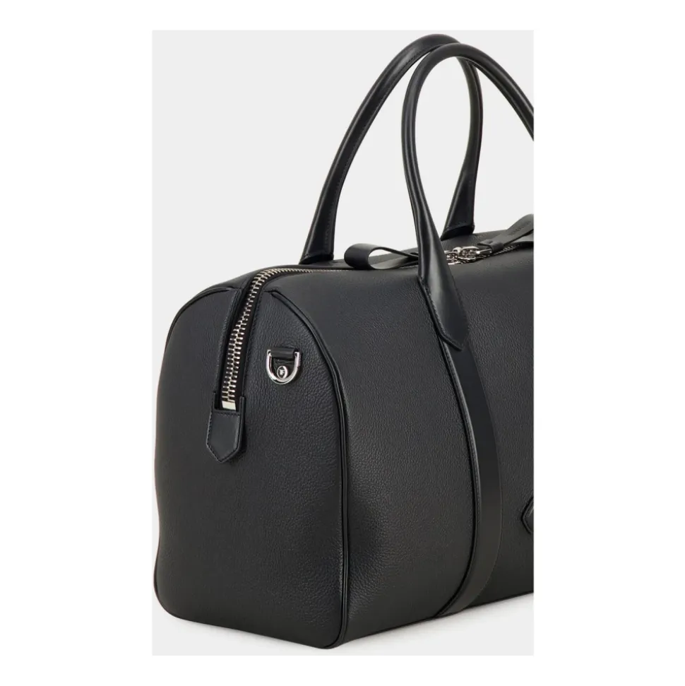 Genarbtes Leder Medium Duffle mit weiter Öffnung