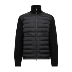 Gepolsterte Reißverschluss-Strickjacke