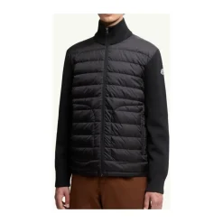 Gepolsterte Reißverschluss-Strickjacke