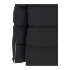 Gepolsterte Schwarze Oberbekleidung mit Abnehmbarer Kapuze