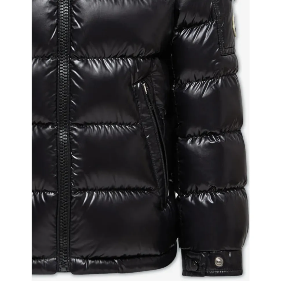 Gepolsterte Schwarze Steppjacke für Kinder