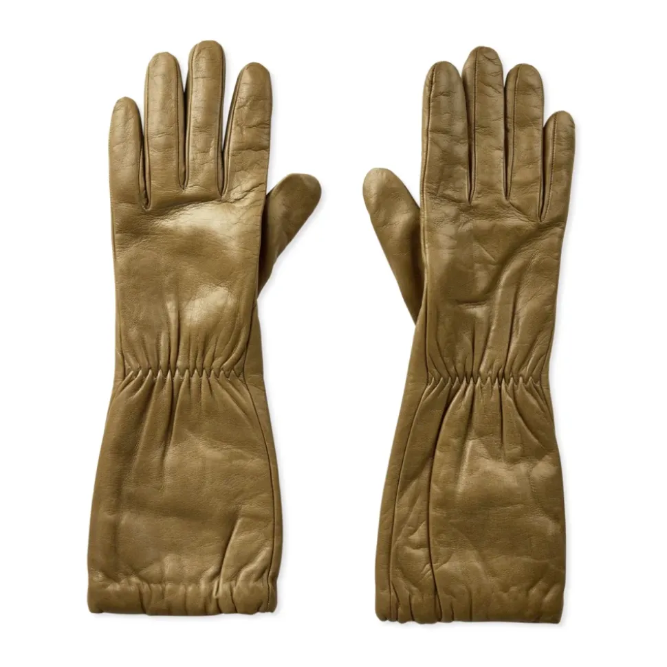Geprägte Logo Lederhandschuhe