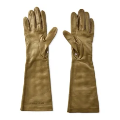 Geprägte Logo-Stulpen Lederhandschuhe