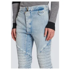 Gerippte Slim-Fit-Jeans aus Baumwolle