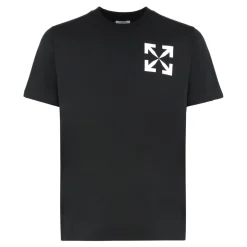 Geripptes Crew-Neck T-Shirt aus Baumwollmischung