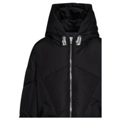 Gesteppte Daunenjacke mit schwarzer Kapuze