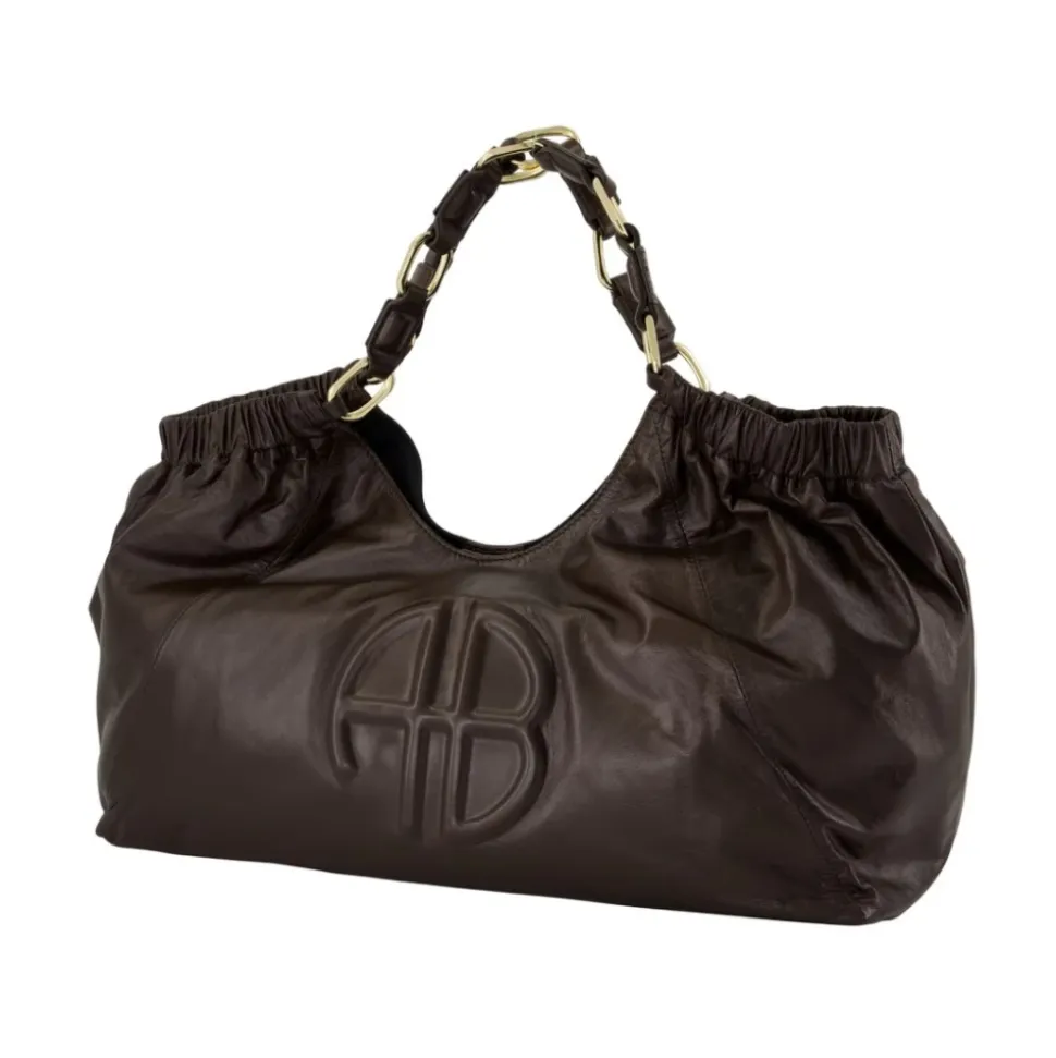 Gesteppte Leder Shopper Tasche