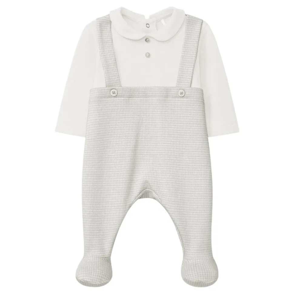 Gestreifter Dungaree-Spielanzug