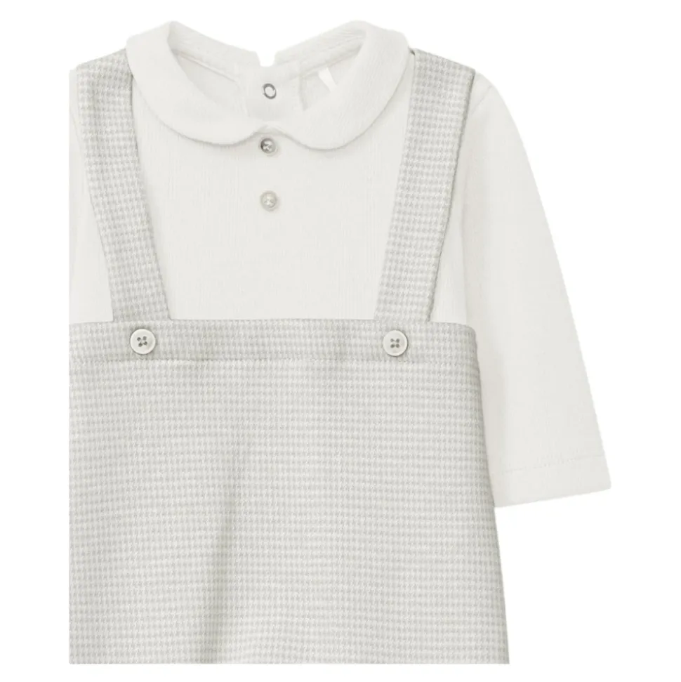 Gestreifter Dungaree-Spielanzug