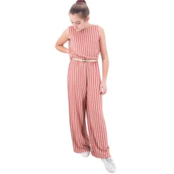 Gestreifter Lurex-Jumpsuit