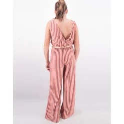 Gestreifter Lurex-Jumpsuit