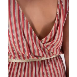 Gestreifter Lurex-Jumpsuit