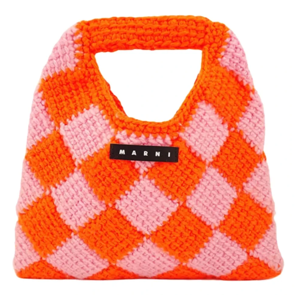 Gestrickte Crochet Bicolor Kinder Tasche