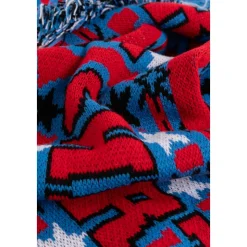 Gestrickter Jacquard-Fußballschal aus Acryl