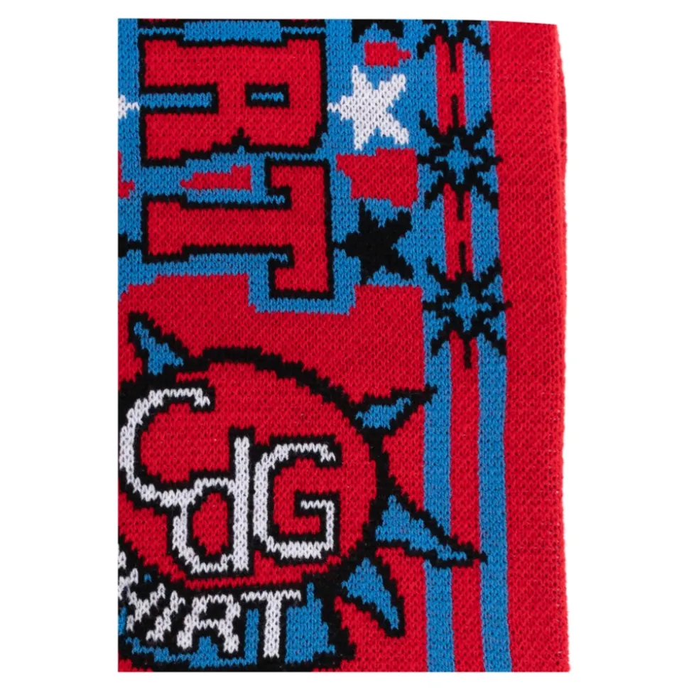 Gestrickter Jacquard-Fußballschal aus Acryl