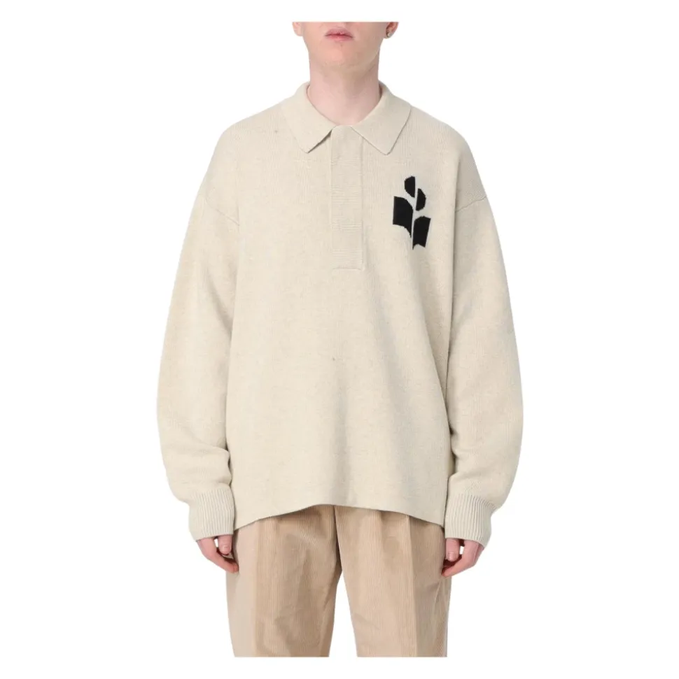Gestrickter Polo-Pullover Relaxed Fit